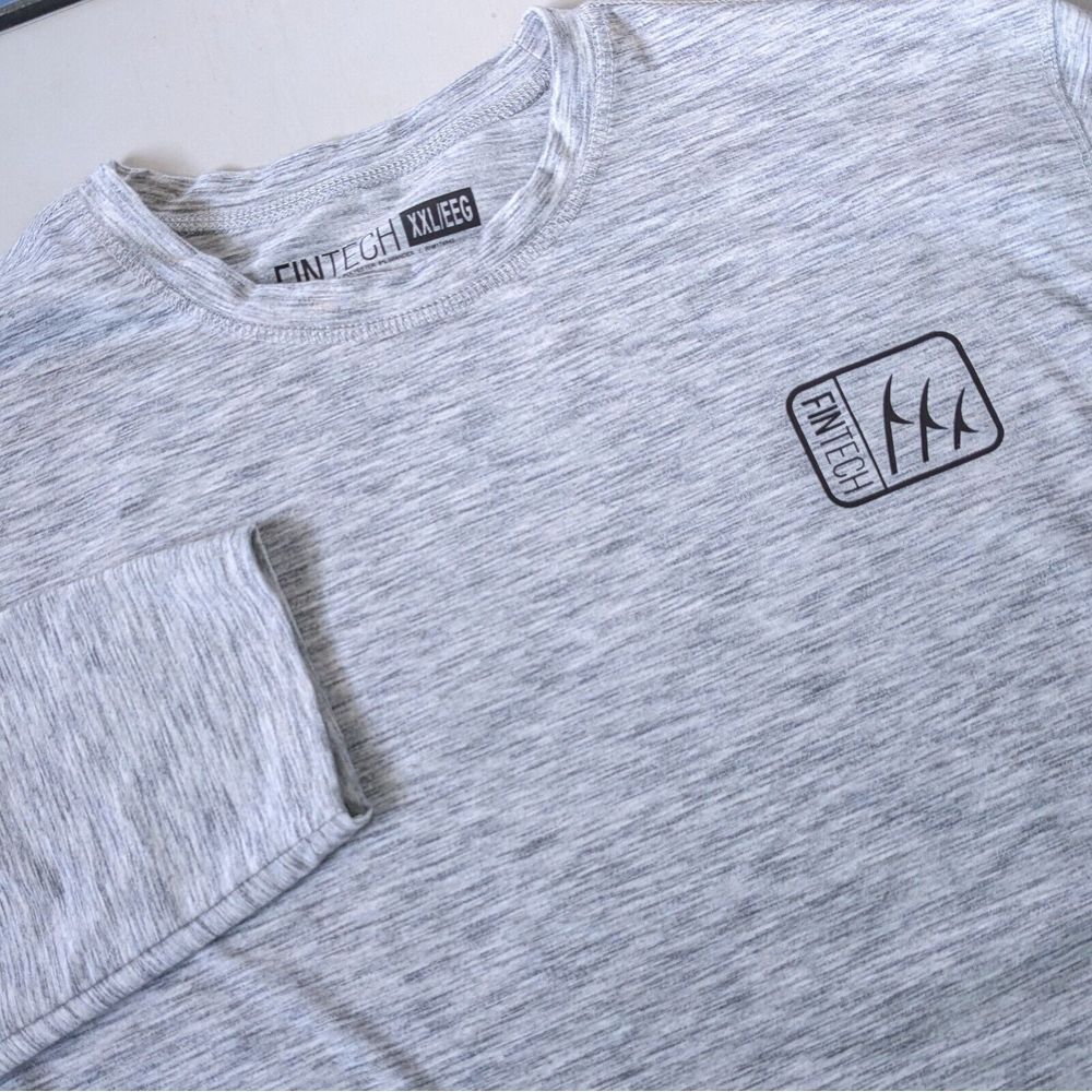 Fintech Men's XXL Long‎ Sleeve Gray Heavy Cold Weather Fishing Shirt